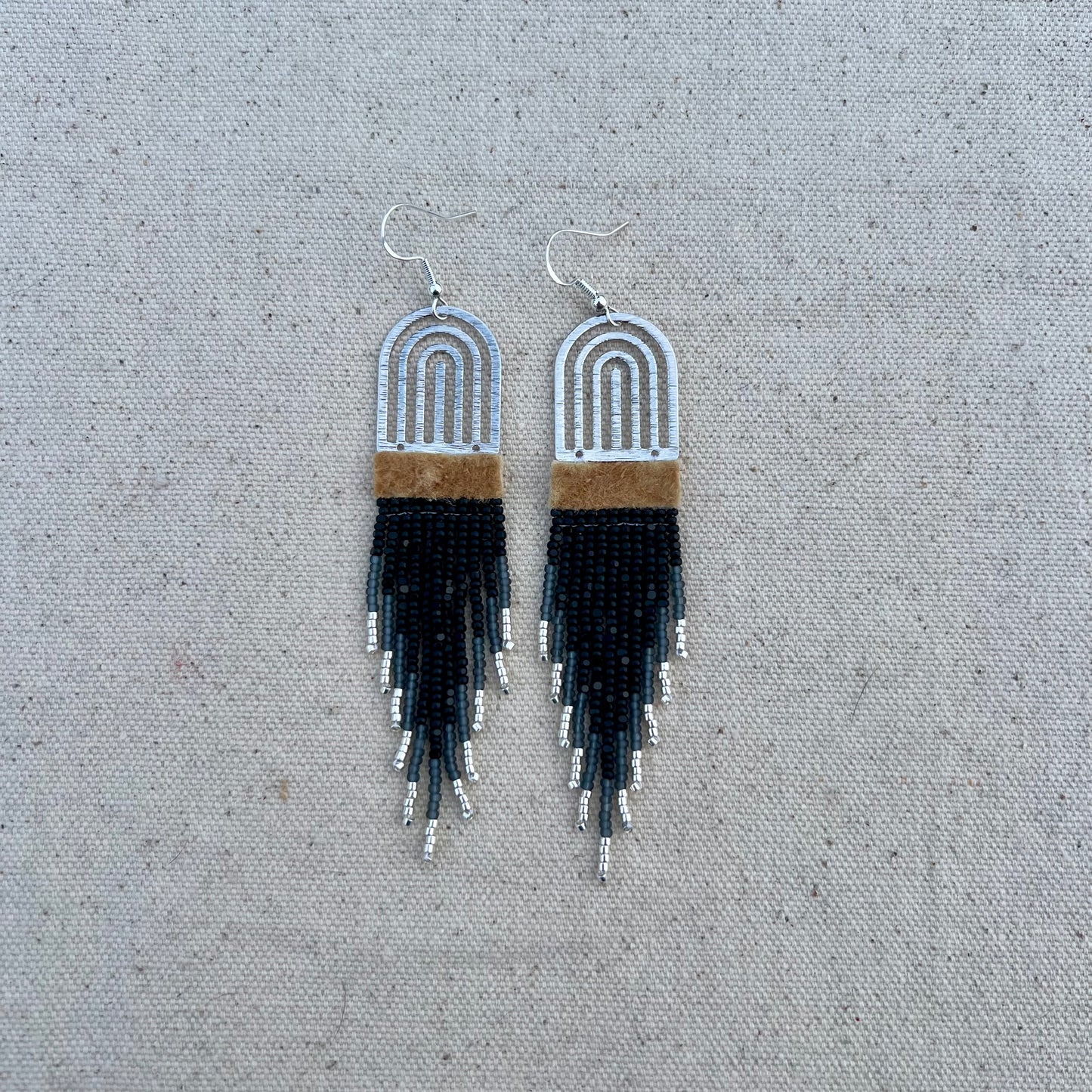 Midnight Silver Arch Fringe