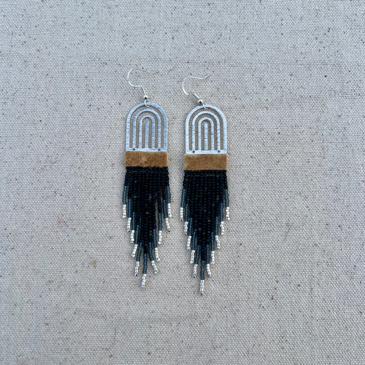 Midnight Silver Arch Fringe