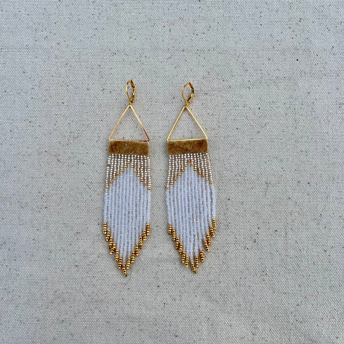 Blush Ivory Triangle Fringe