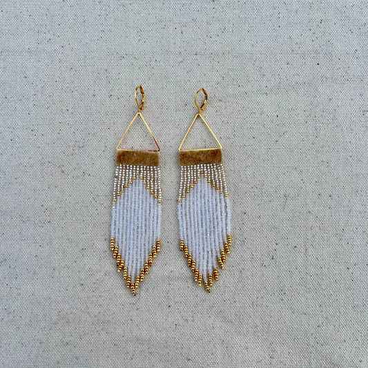 Blush Ivory Triangle Fringe